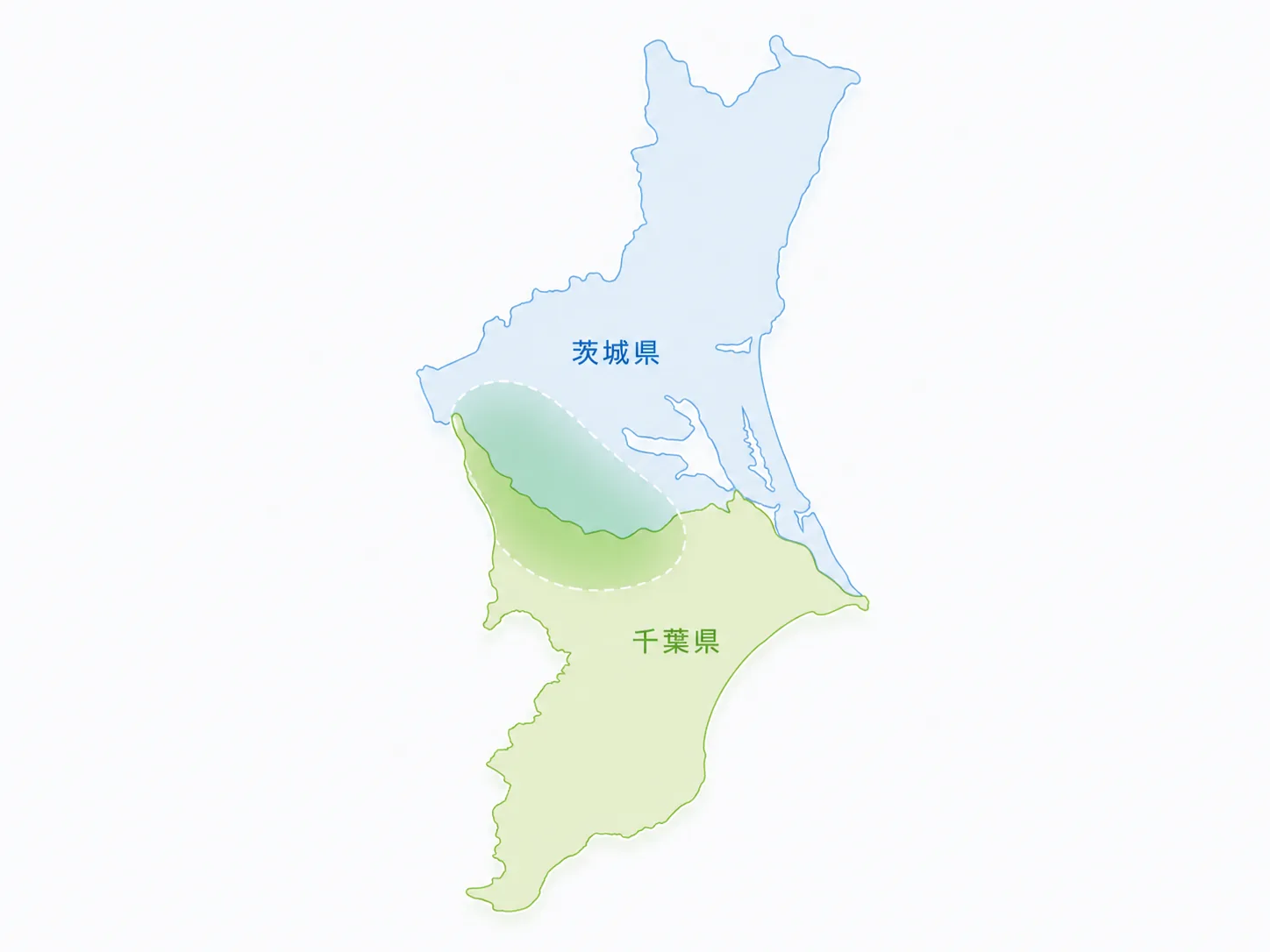 対応エリア地図（千葉県北西部・茨城県南部）